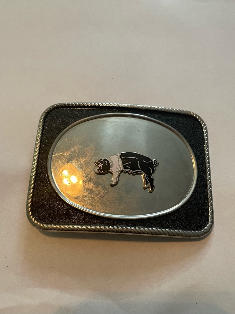 Vintage Buckle Hog Pig  Belt Buckle